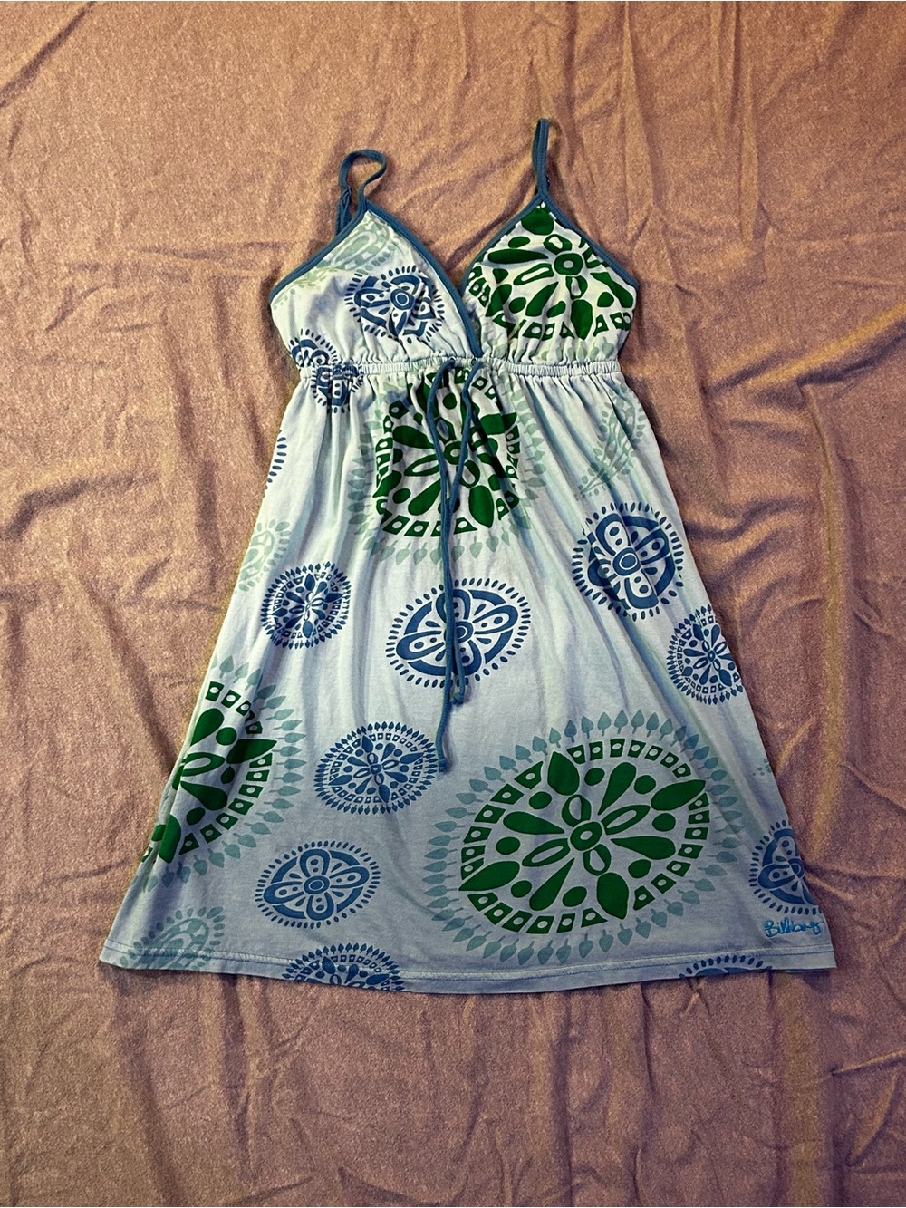 Billabong Y2K Mandala Boho Geometric Sun Dress Size M - Picture 13 of 14